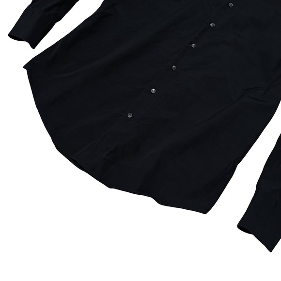 SuitSupply Egyptian Cotton Men's Button Down Slim Fit Shirt Black Sz 40 / 15.75 - Picture 3 of 6